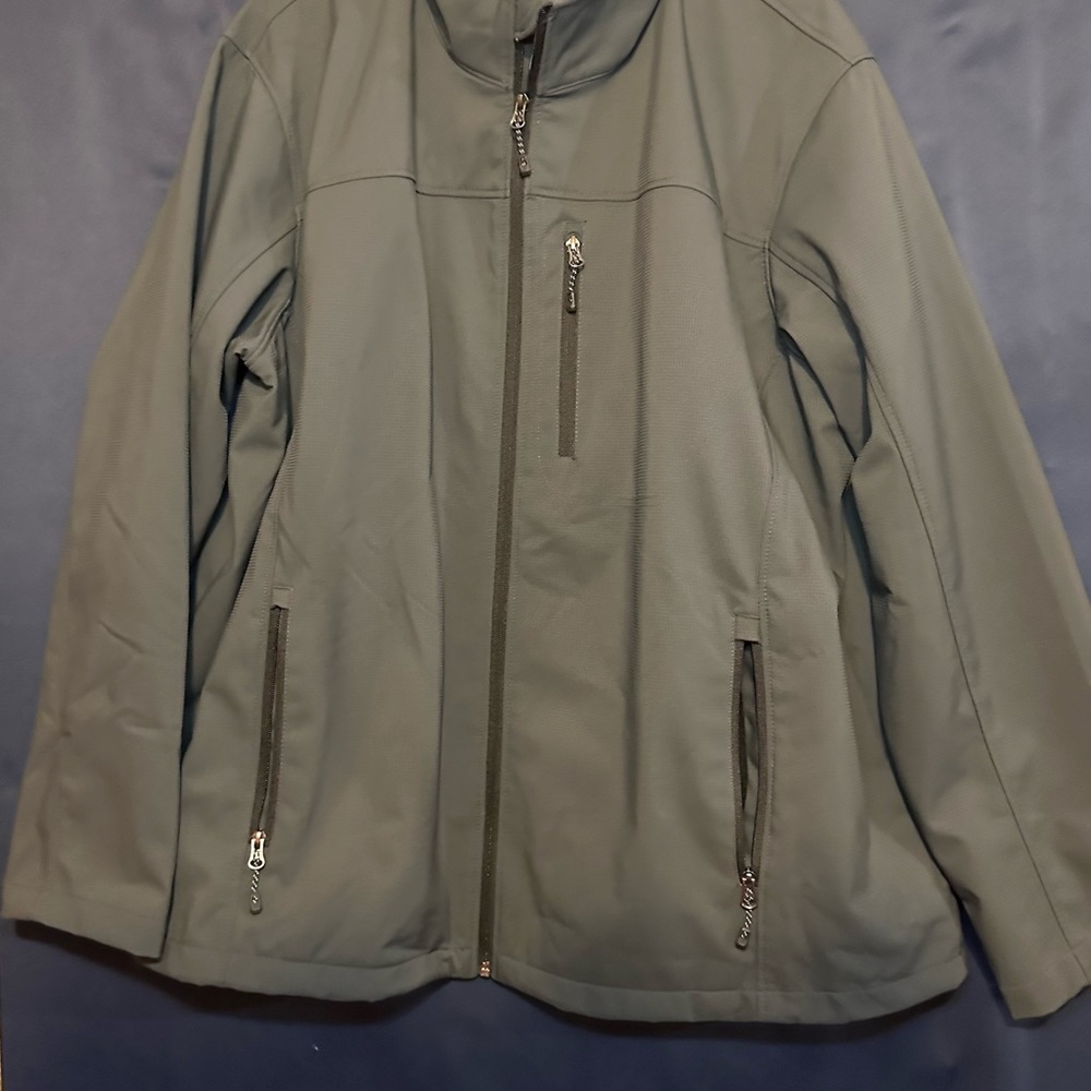 Swiss Tech Jacket Mens 3xl Grey Thermal Soft Fleece Lined Zip Pockets